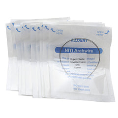 Arco de alambre AZDENT NiTi de curva inversa, redondo, 0,018 mm, superior, 2 unidades/paquete
