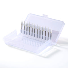 AZDENT Dental Polishing FG Burs Cone Shape White Stone 12pcs/Kit