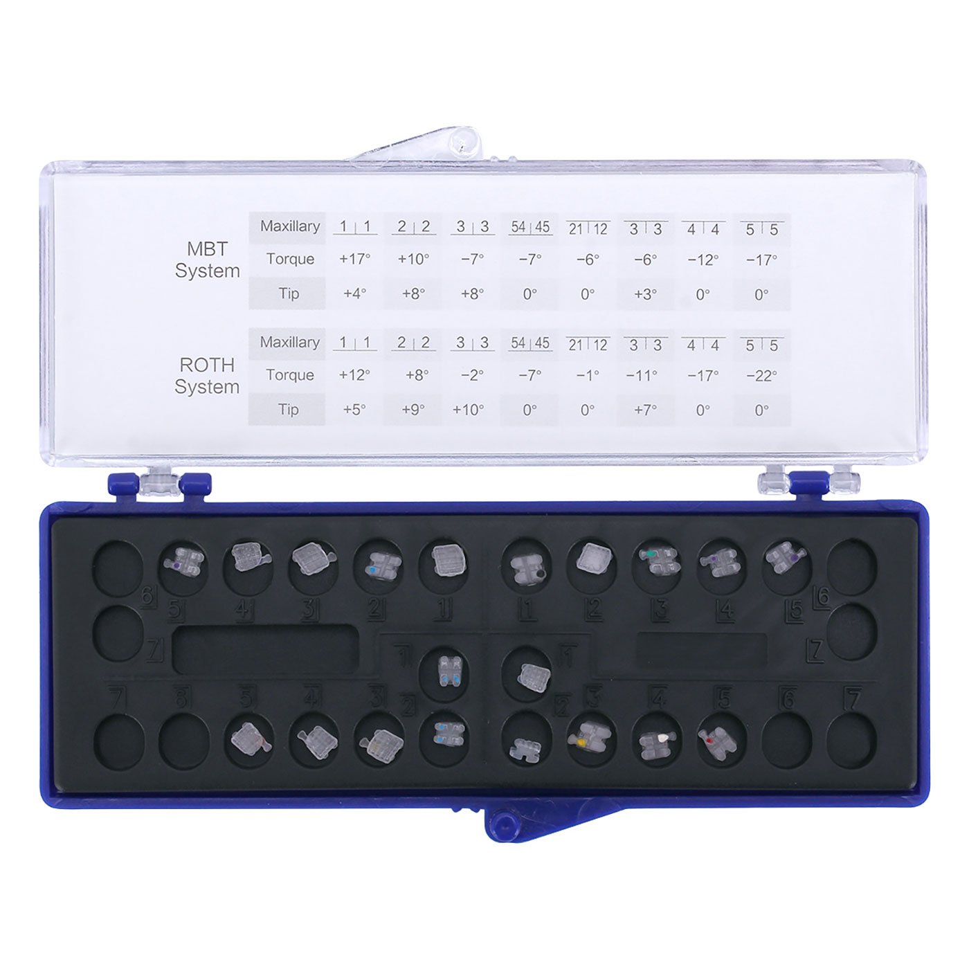 AZDENT Dental Orthodontic Ceramic Brackets Mesh Base Full Size 20pcs/Box
