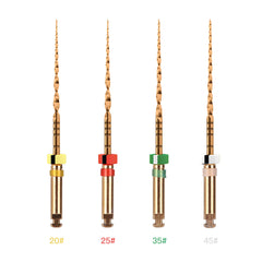 AZDENT Dental Niti Rotary Engine Files Reciprocating Root Canal 25mm 4Pcs/Pack