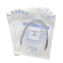 AZDENT Thermal Active NiTi Arch Wire Ovoid Form Round 0.020 Upper 10pcs/Pack