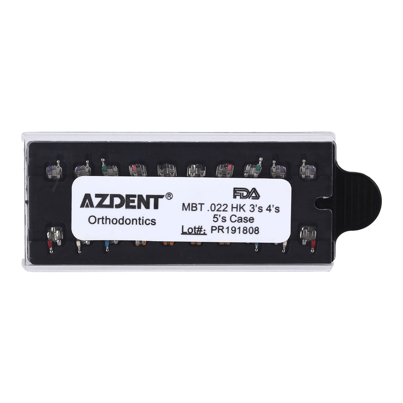 AZDENT Dental Metal Brackets Monoblock Mini MBT .022 Hooks on 345 20pcs/Kit