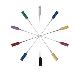 AZDENT Dental Barbed Broaches Files Stainless Steel 25mm 10/Pk