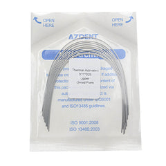 AZDENT Thermal Active NiTi Archwire Ovoid Form Rectangular 0.021 x 0.025 Upper 10pcs/Pack