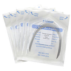 AZDENT Thermal Active NiTi Archwire Ovoid Form Rectangular 0.016 x 0.016 Upper 10pcs/Pack