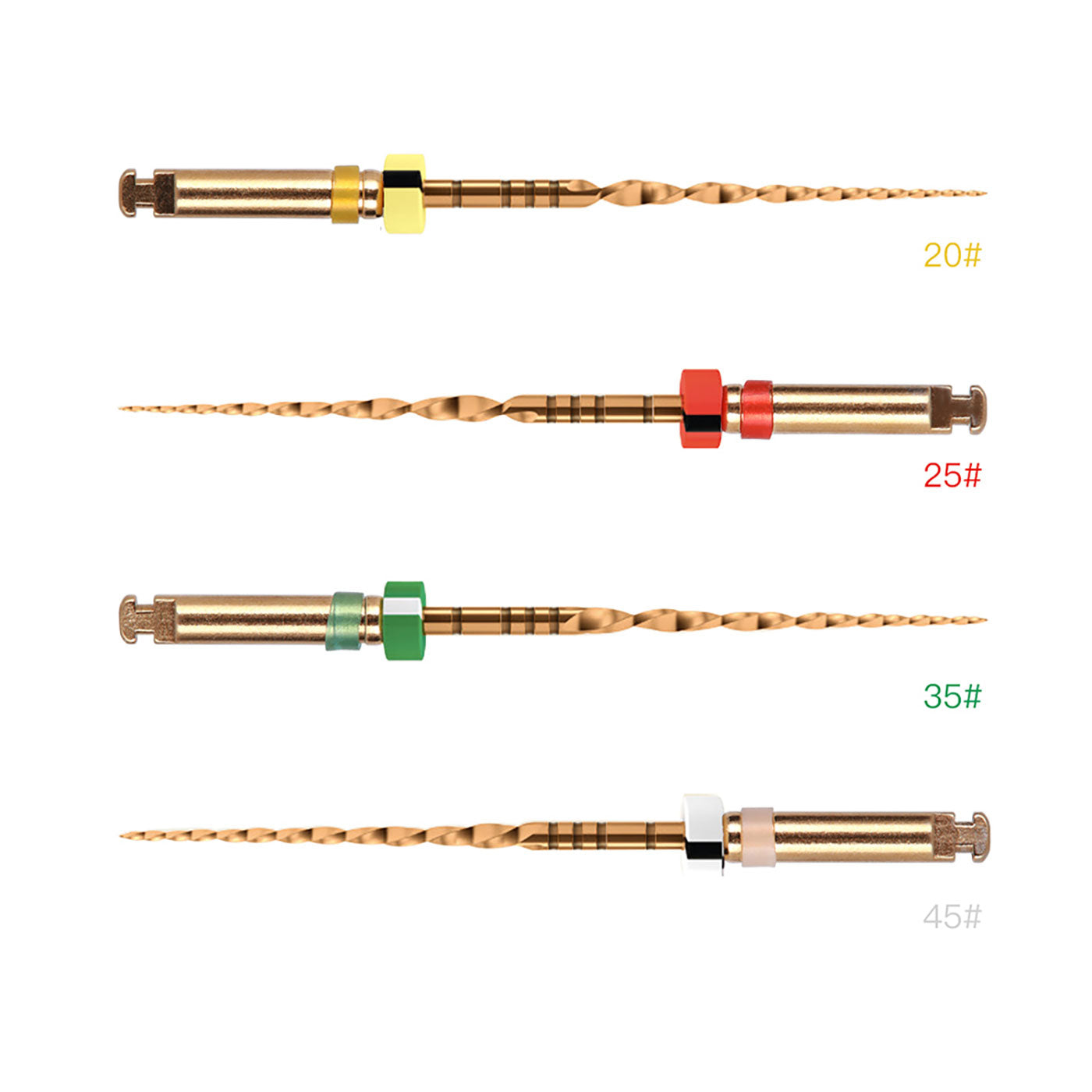 AZDENT Dental Niti Rotary Engine Files Reciprocating Root Canal 25mm 4Pcs/Pack
