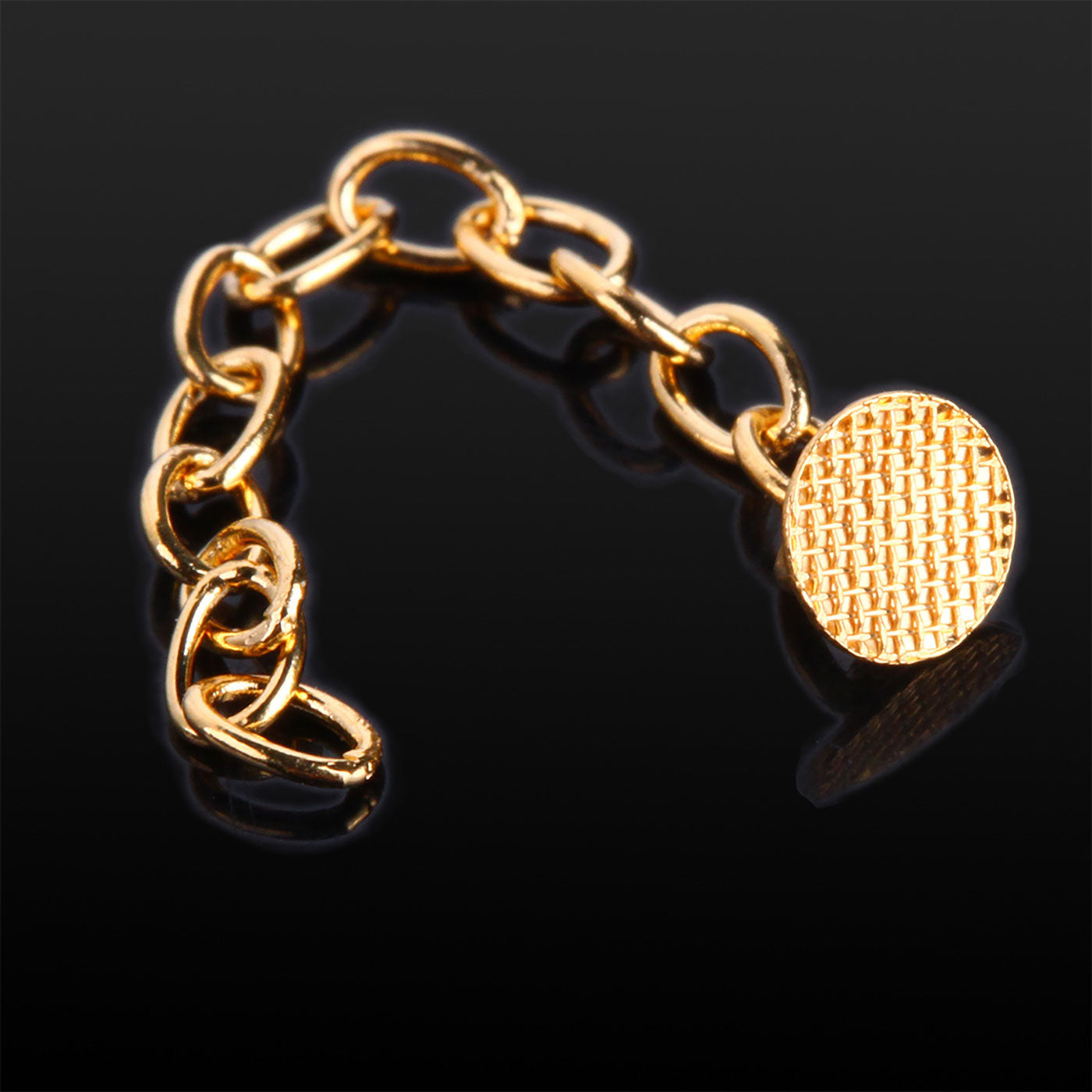 AZDENT Dental Traction Button Chain Golden Round 2/Bag
