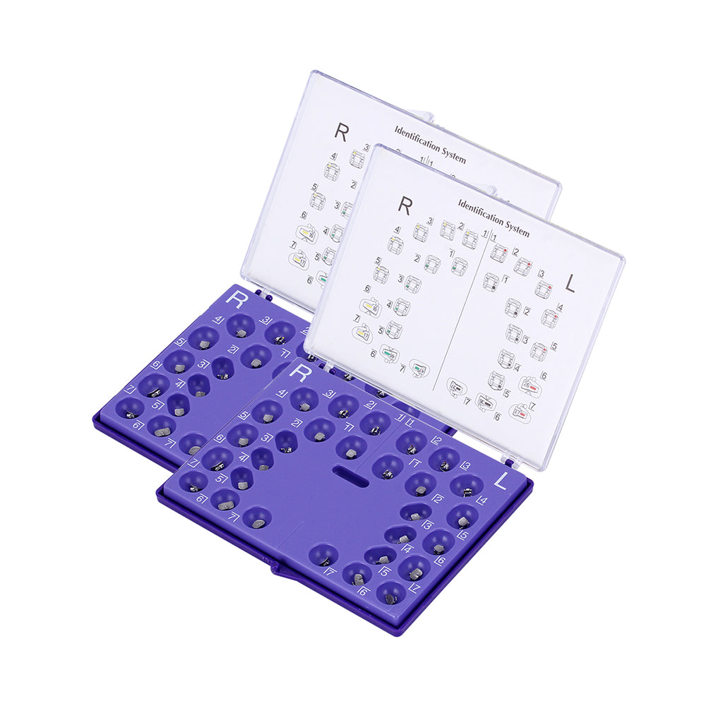 AZDENT Dental Self-Ligating Brackets Passive Roth/MBT .022 Hooks On 345 With Buccal Tube 28pcs/Box