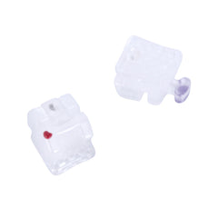 AZDENT Dental Self-ligating Ceramic Bracket MBT 0.022 Hooks on 345 20pcs/Box