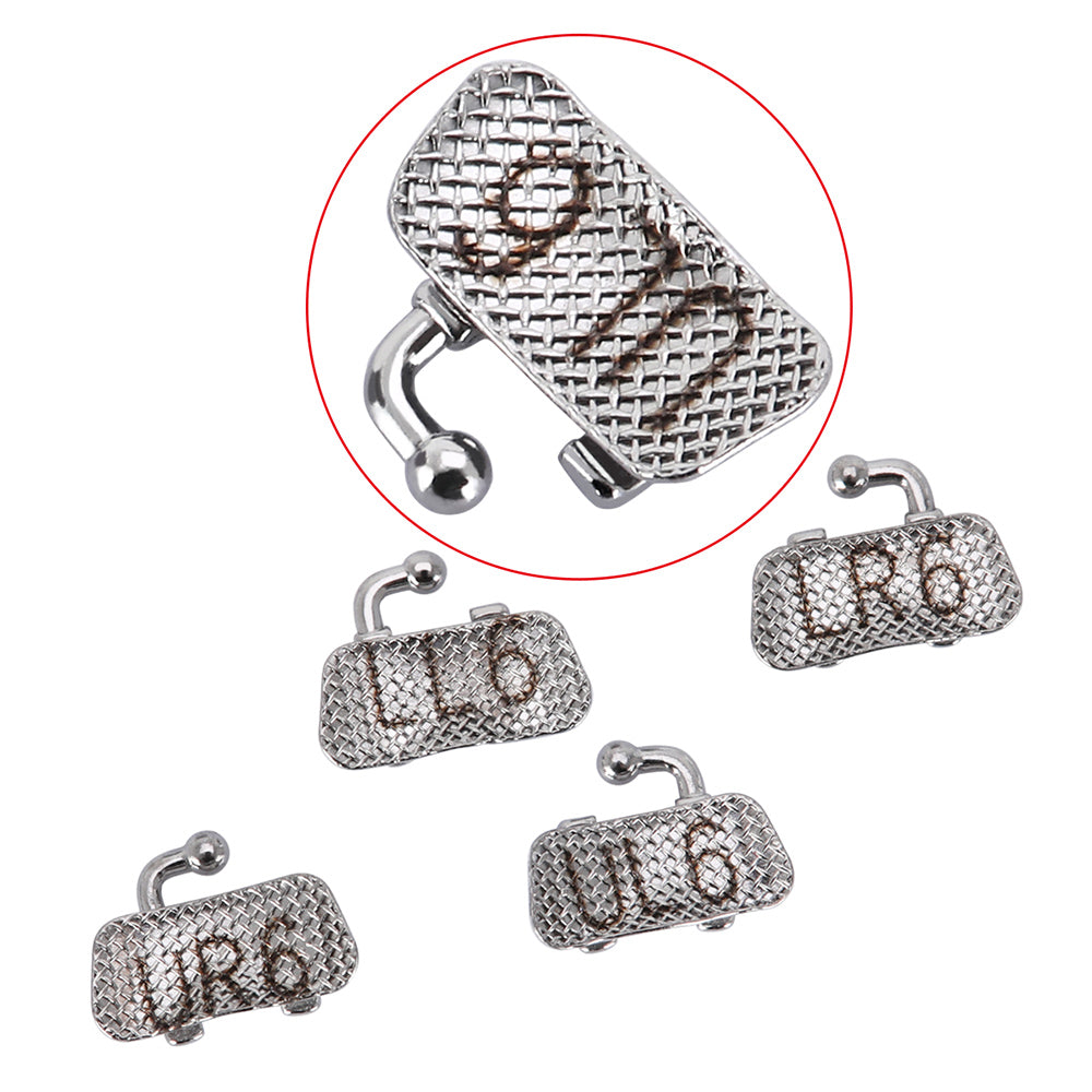 Tubo bucal AZDENT para primer molar, convertible y adherible U1L1 Roth 0.022, 4 unidades
