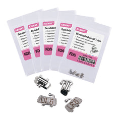 Tubo bucal AZDENT para primer molar, convertible y adherible U1L1, borde 0,022, 4 unidades/bolsa