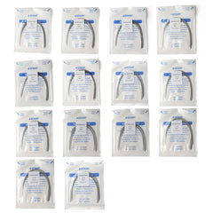 Arco de alambre AZDENT de acero inoxidable rectangular ovalado de tamaño completo, 10 unidades por paquete